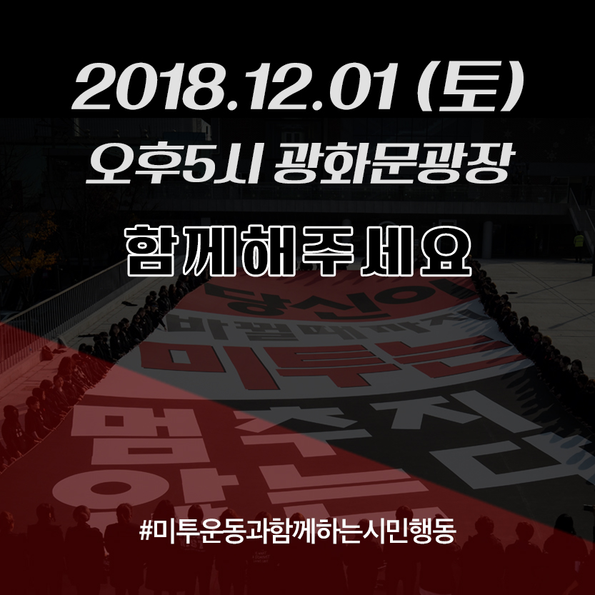 #미투시민행동 - 6차 성차별/성폭력 끝장집회 (2018년 12월 1일)
